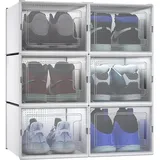YITAHOME Schuhformer Schuhboxen 6er Set stapelbar transparent belüftet Größe 46