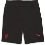 Puma Sporthose "AC Milan FtblEssentials Shorts Herren", Gr. XS, Normalgrößen, schwarz (schwarz for all time rot), Obermaterial: 32% Polyester, 68% Baumwolle. Tasche – Oben: 100% Baumwolle, regular fit, Hosen Sporthose