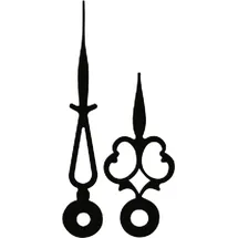 Selva Zeigerpaar für Mechanische Antik schwarz matt Minutenzeiger-L:41mm Std.-Z.-Ø:4,5 Min.-Z.-Ø:2x2