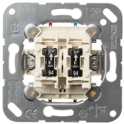 Jung 505KOU5 Wipp-Kontrollschalter (Einsatz) 10 AX 250 V~, Serien mit 2 Glimmlampen Art.-Nr.: 94