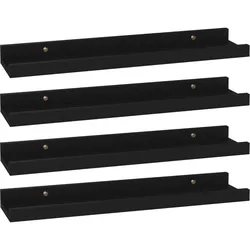 vidaXL Wandregale 4 Stk. Schwarz 40x9x3 cm