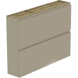 MODERANO Hängeschuhschrank 110 x 82 x 22 cm taupe / schwarz