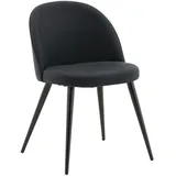 Livetastic Stuhl-Set, Schwarz, Metall, Textil, Füllung: Schaumstoff, rund, 57x76.5x50 cm, Esszimmer, Stühle, Esszimmerstühle, Esszimmerstühle-Set