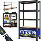 monzana Schwerlastregal Schwarz 180x90x40cm pulverbeschichtet 875kg