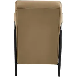 K+W Komfort & Wohnen Cocktailsessel K+W KOMFORT & WOHNEN, braun (cognac), B:62cm H:77cm T:83cm, Sessel, Cocktailsessel, mit bezogenen Armlehnen, Gestell in Metall schwarz Struktur