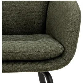 VCM ebuy24 Dora Esszimmerstuhl Mit Armlehnen Stoff grün.