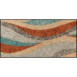 Salonloewe Fußmatte 075X150 cm Mosaic Wave Fußabtreter, innen, außen, Schmutzfangmatte, Sauberlauf-Teppich