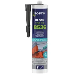 Bostik Block B536 Top Fix Bitumen Klebstoff 445g Kartusche dunkelbraun