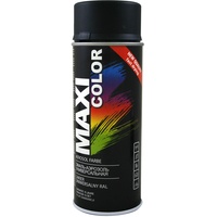 MAXI COLOR NEW QUALITY Sprühlack Lackspray 400ml Universelle Farbe RAL 9005 matt Sprühlack Schwarz Matt schnell trocknender Sprühfarbe