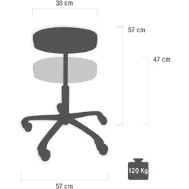 Teqler Rollhocker mit Ringauslöser,