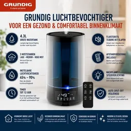 Grundig HD-1903A Ultraschall-Luftbefeuchter 4,3L schwarz