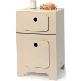 Musterkind MUSTERKIND® Kinder-Kühlschrank Mix & Match, warmgrau/natur, grau