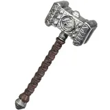 Brandsseller Thor ́s Hammer Wikinger Hammer Verkleidung Accessoires Zubehör ca. 53 cm Silber/Braun