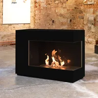 muenkel design loft.line -- C-01 [Design Ethanol Kamin]: Tiefschwarz - safety burner 290