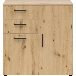 mömax Kommode Multistauraum 80 x 83 x 40 cm Eiche Artisan / Mehrfarbig