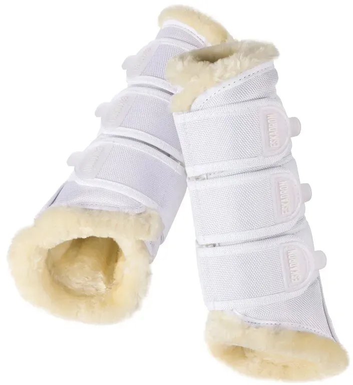 ESKADRON Soft Gamaschen Faux Fur white XL