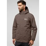 3-in-1-Funktionsjacke JACK WOLFSKIN "ALTENBERG 3IN1 JKT M", Herren, Gr. XXL (58), braun (cold, coffee), Hauptmaterial: 100% Polyester; Futter: 100% Polyester (recycled); Innenmaterial: 100% Polyester (recycled), Jacken, Topseller