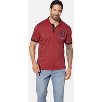 Jan Vanderstorm Poloshirt ARKHOLM mit seitlichen Schlitzen rot 4XL (68/70)