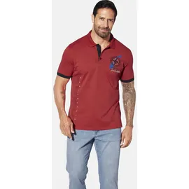 Jan Vanderstorm Poloshirt ARKHOLM mit seitlichen Schlitzen rot 4XL (68/70)