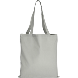 10er Pack Baumwolltasche - 28 Farben | mit Zwei Langen Henkeln | 38x42cm, hellgrau, 100 Stück