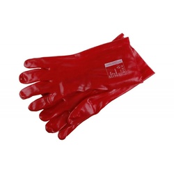 Handschuh 35cm Redstart rotbraun Gr. 10 Chemikalienbeständig PVC beschichtet