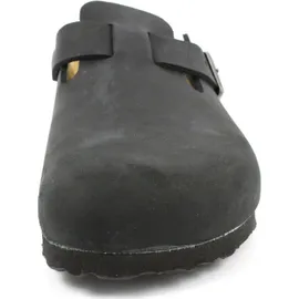 Birkenstock Boston Nubukleder geölt schmal schwarz 37