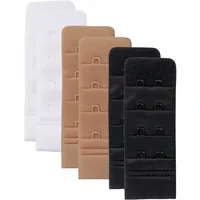 Skin Wrap Accessories BH Verlängerung 2er-Set BH Verschluss Erweiterung Bra Extender BH Verschluss Verlängerung 1er, 2er oder 3er Haken in Schwarz Weiß Haut - Einheitsgröße