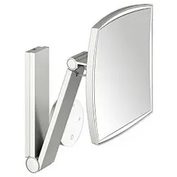 KEUCO iLook_move Kosmetikspiegel 17613219002 eckig, 5-fache Vergrößerung, beleuchtet, mit Bedienfeld, Wandmodell, Edelstahl-Finish