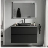 Bernstein Waschbeckenunterschrank 100 x 46 x 62 cm Schwarz Matt