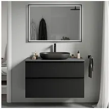 Bernstein Waschbeckenunterschrank 100 x 46 x 62 cm Schwarz Matt