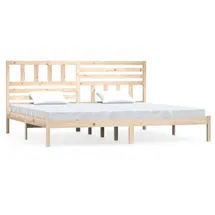 vidaXL Massivholzbett 180 x 200 cm Beige