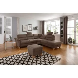 Kopfstütze HOME AFFAIRE "Soleo", braun (schoko), B:52cm H:22cm T:11cm, Luxus-Microfaser ALTARA NUBUCK (100% Polyester), Struktur (100% Polyester), Luxus-Microfaser Lederoptik (100% Polyester), Polsterauflagen, passend zum Ecksofa "Soleo"