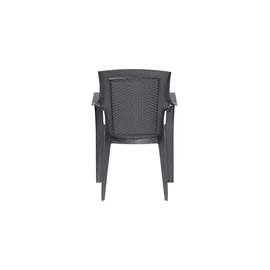 PROGARDEN Eden Stapelstuhl 62 x 60 x 89 cm anthrazit 4er Set