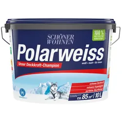 SCHÖNER WOHNEN FARBE Innenfarbe »Polarweiss«, 10 Liter, weiß, matt
