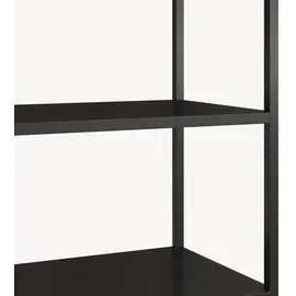 [en.casa] Bücherregal Hailuoto 80 x 40 x 180 cm Schwarz