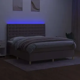 vidaXL Boxspringbett 180 x 200 cm Taupe