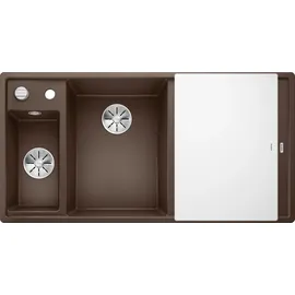 Blanco Axia III 6 S links cafe + Excenterbetätigung + InFino + Glasschneidbrett