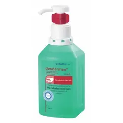Schülke desderman® Händedesinfektion, farbstoff- und parfümfrei 70001093 , 500 ml - Flasche, hyclick