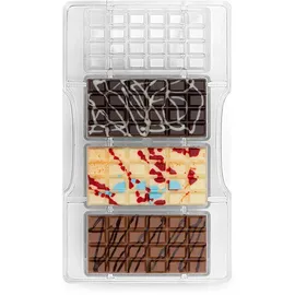 Decora 0050145 SCHOKOLADENFORM KLASSISCHE TAFEL 4CAV 85X42X10HMM 200X120X22HMM