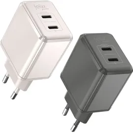 FELIXX Premium 30W Schnelllader mit Power Delivery (PD) 2 Ports - Perlmut Weiß