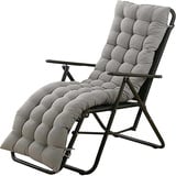 RUYICZB Liegenauflage, Auflage Gartenliege Auflagen Für Deckchair, Bequeme Polsterauflage Sonnenliege Indoor Reisen Innenbüro Im Freien, Urlaub, Liegestuhl Kissen Sonnenliegen,Grau,48x163cm