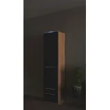 Priess Wäscheschrank Barcelona 48 x 193 x 36 cm Braun/Schwarz