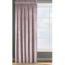 Eurofirany Design91 Samtvorhang Kräuselband Blickdichte Vorhänge Samt Velours 135x300 Samtvorhänge ROSA (pude)