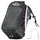 Tectake Satteltasche mit Rahmenbefestigung grau/rot/schwarz