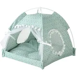 ZUOLUO Katzen Zelt Outdoor katzenzelt Wasserdichtes Hundezelt Hundehütte Indoor Hundehütte Hundehaus Innenbett Hund Sonnenschirm Faltbares Katzenbett Large,Light Green