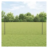 vidaXL Zaunpfosten 120 x 10 cm Grau/Stahl
