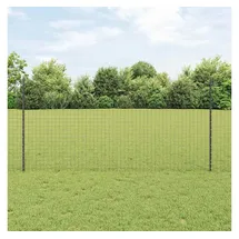 vidaXL Zaunpfosten 120 x 10 cm Grau/Stahl