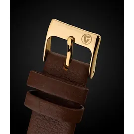 Gigandet Quarzuhr Multifunktion Quarz Analog mit Lederarmband braun G38-003