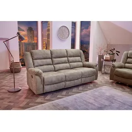 luma-home schönes für dein zuhause 3-Sitzer Couch Mikrofaser Vintage Graubraun