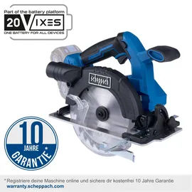 SCHEPPACH Akku-Handkreissäge BC-HCS165-X 20V Brushless Ø 165 mm ohne Akku
